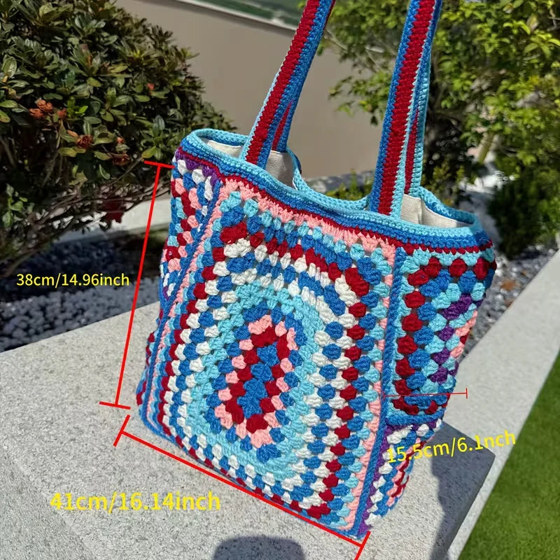 Ruby’s Retro Bloom | Crochet Tote Bag