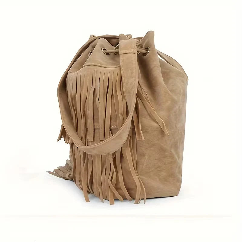 Aria’s Boho Spirit | Fringe Bucket Bag