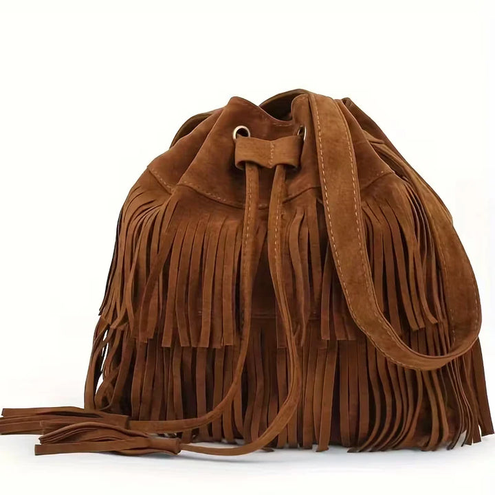 Aria’s Boho Spirit | Fringe Bucket Bag