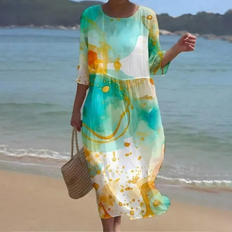 Martha | Floral Print Midi Dress