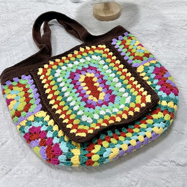 Ruby’s Retro Bloom | Crochet Tote Bag