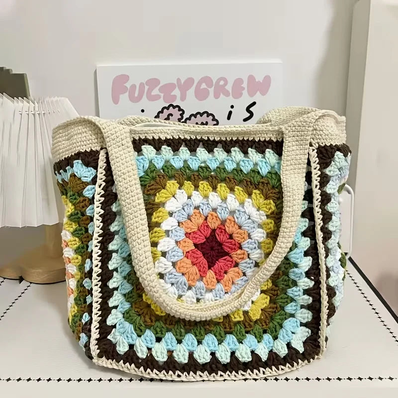 Ruby’s Retro Bloom | Crochet Tote Bag