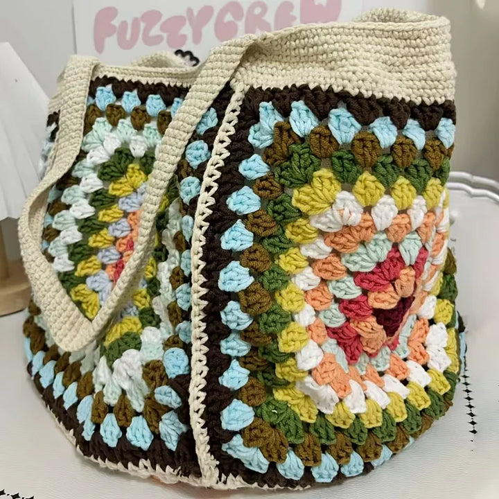 Ruby’s Retro Bloom | Crochet Tote Bag