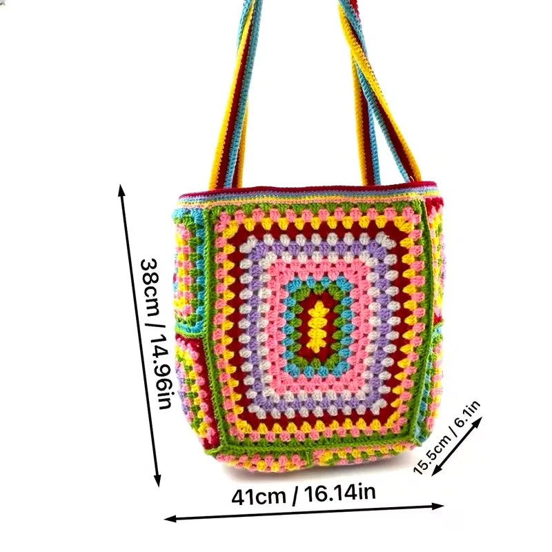 Ruby’s Retro Bloom | Crochet Tote Bag