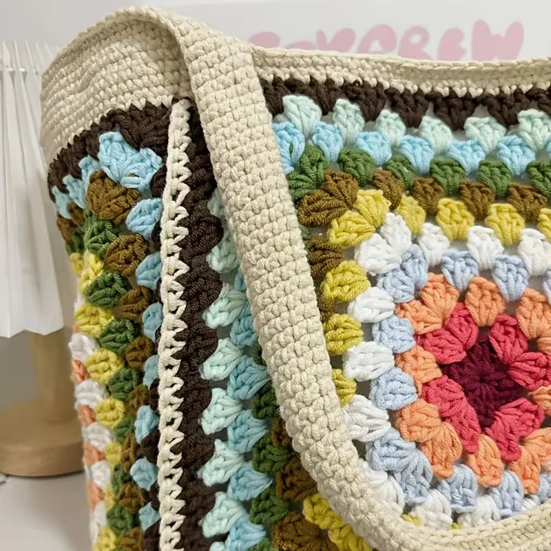 Ruby’s Retro Bloom | Crochet Tote Bag