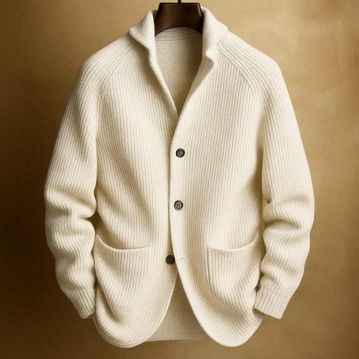 Leander | Ribbed Wool Cardigan Vest