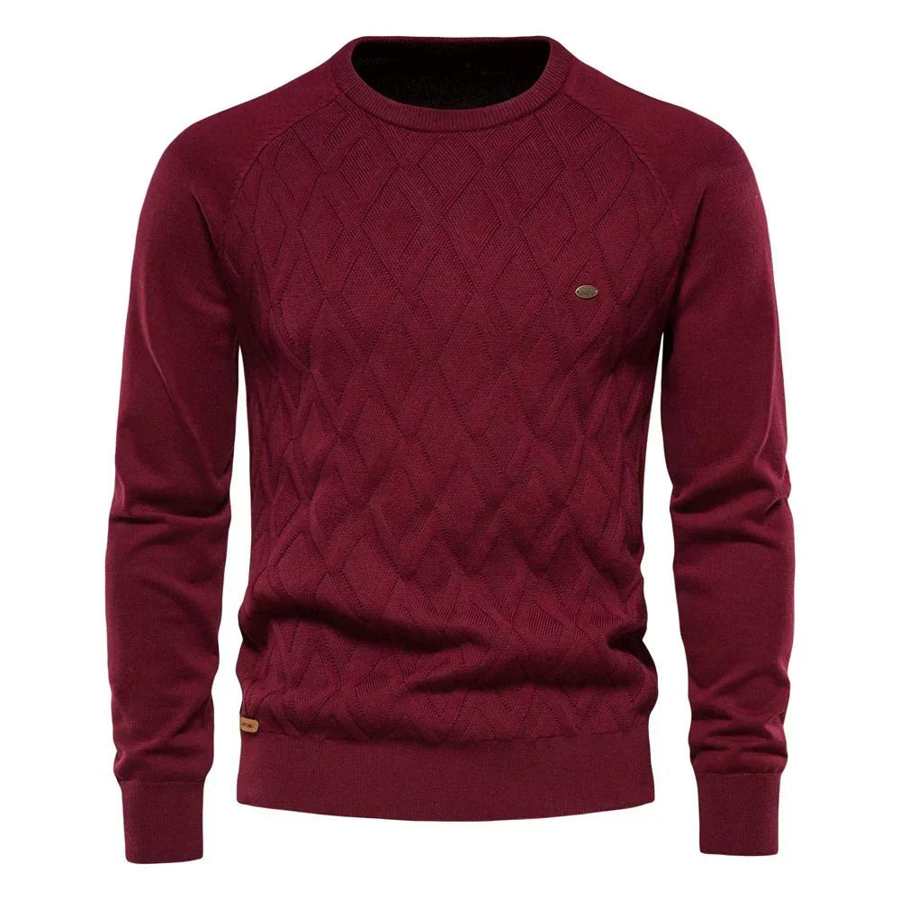 Nathan | Men’s Diamond Knit Sweater