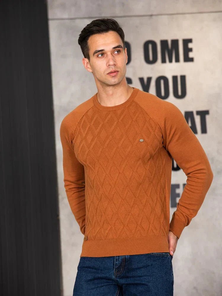 Nathan | Men’s Diamond Knit Sweater