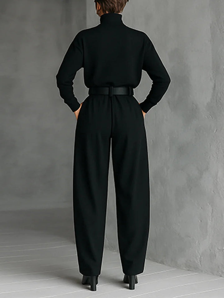 Diane | Black High-Neck Jumpsuit