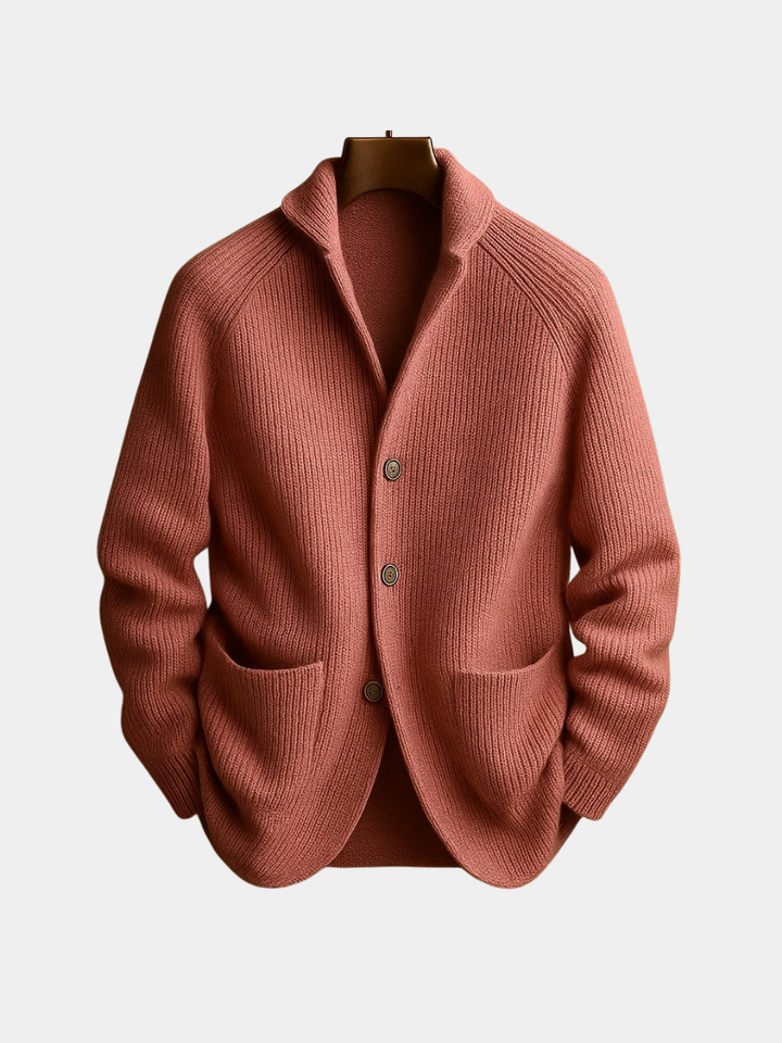 Leander | Ribbed Wool Cardigan Vest