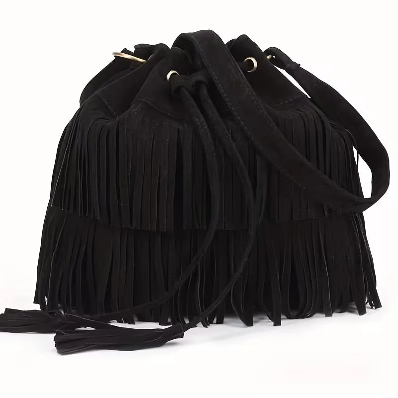 Aria’s Boho Spirit | Fringe Bucket Bag