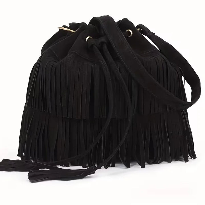 Aria’s Boho Spirit | Fringe Bucket Bag
