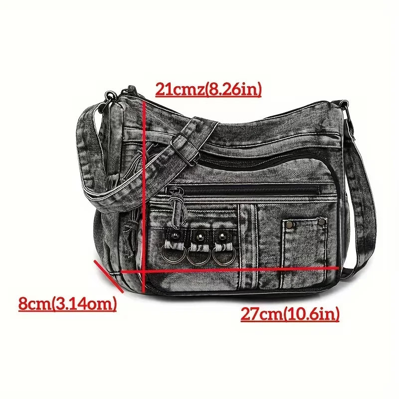 Jenna’s Urban Breeze | Denim Shoulder Bag