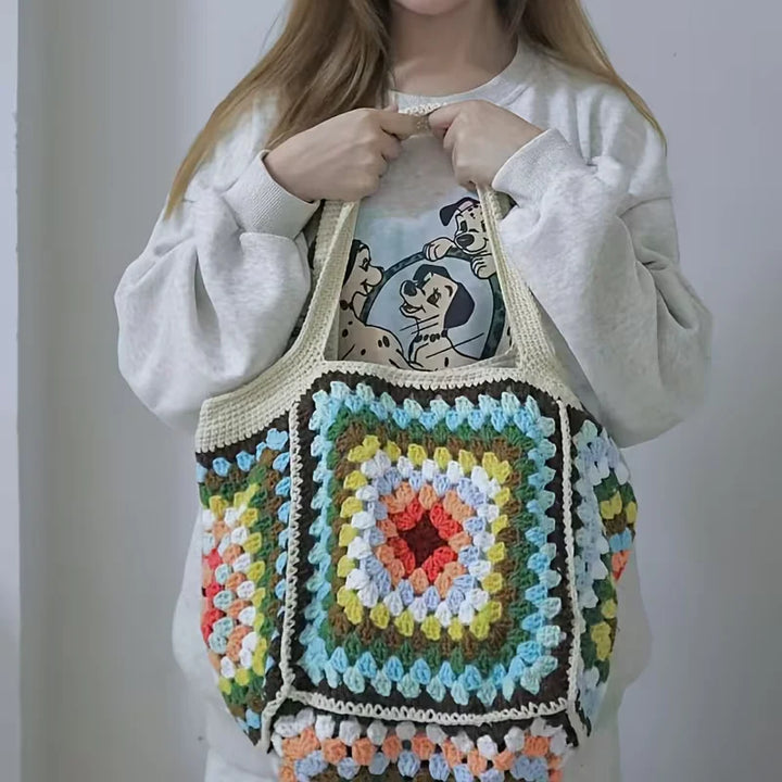 Ruby’s Retro Bloom | Crochet Tote Bag