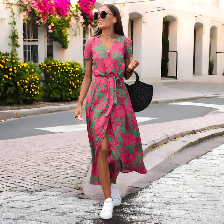 Delaney | Stylish Floral Print Wrap Dress