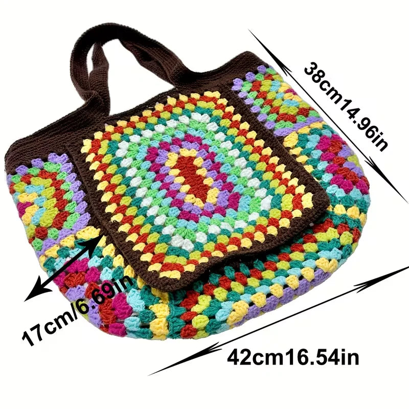 Ruby’s Retro Bloom | Crochet Tote Bag