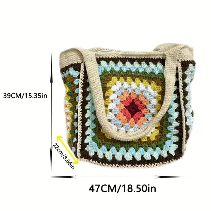 Ruby’s Retro Bloom | Crochet Tote Bag
